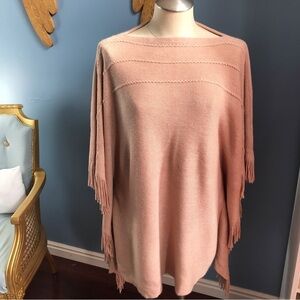 HOST PICK! Layers by Lizden camel color lightweight luxurious feel fringe poncho